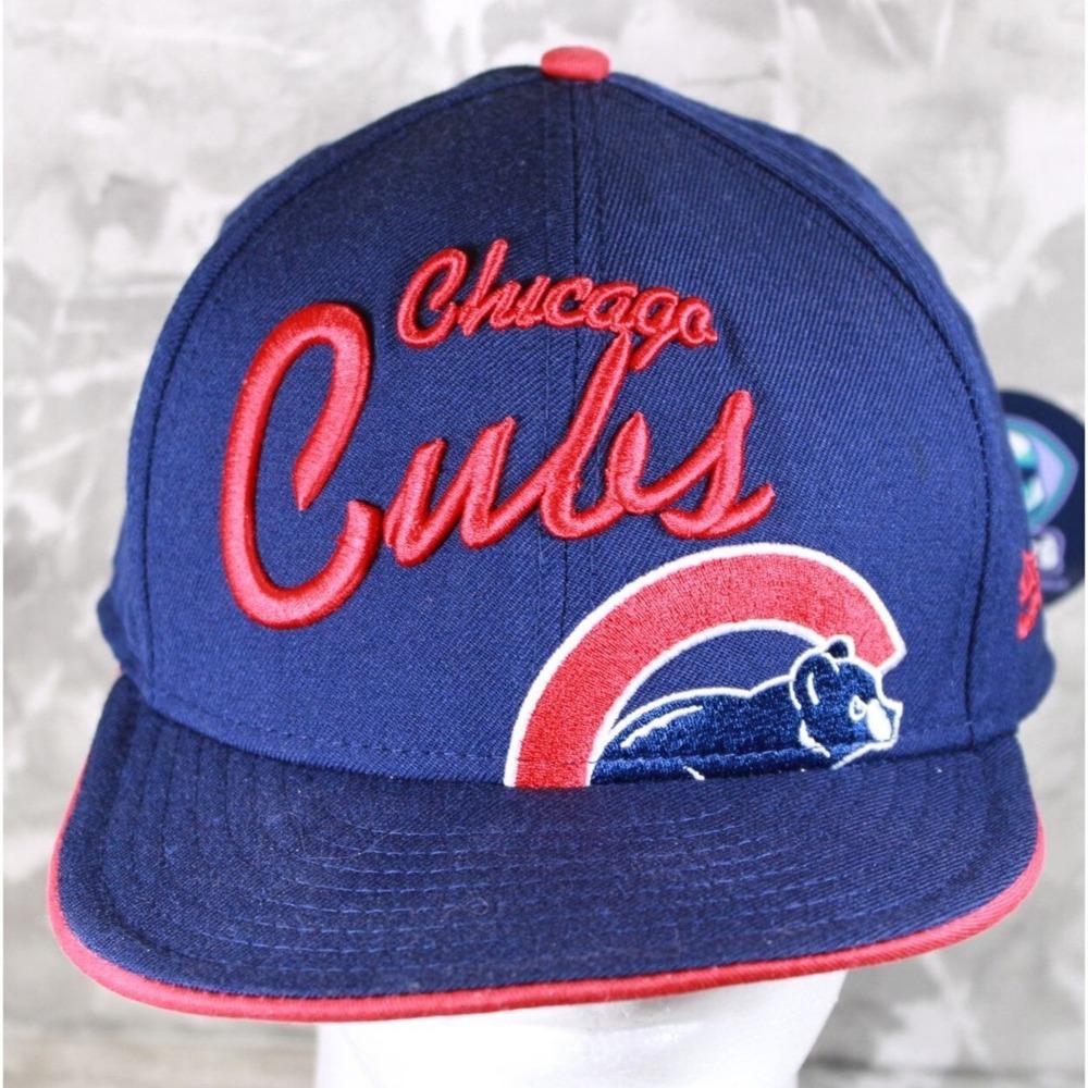 Chicago Cubs Spell Out  Logo Hat MLB Genuine Merchandise 7 7/8 Ball Cap